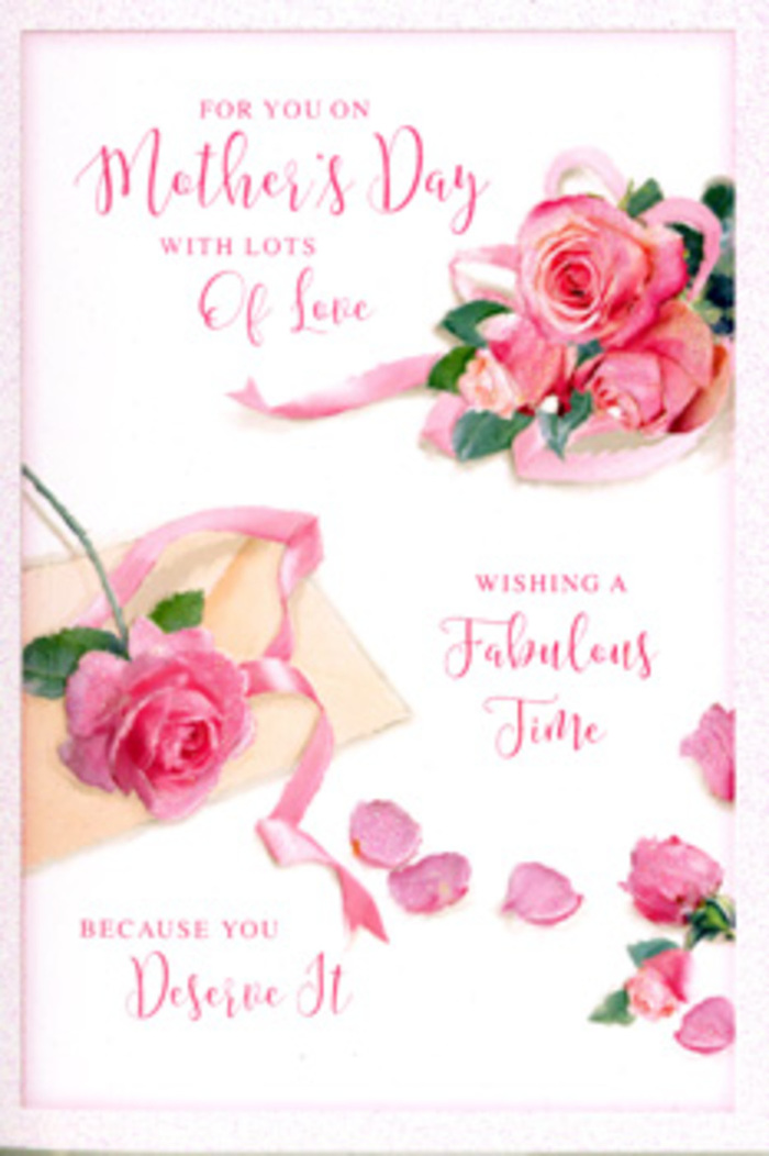 This Mother's Day card is designed like a minimalist floral artwork, balancing simplicity and romance in a way that would feel at home in a Crouch End townhouse. The card's surface is a clear, uninterrupted white, serving as a gallery-like background for pink roses and scattered petals. The roses are illustrated in full bloom, their many petals radiating outward in soft, rounded layers. Each petal is shaded delicately, blending tones from faint blush to deeper rose-pink, giving the flowers a lifelike sense of depth and softness. The roses are grouped loosely, as if they had just been gently set down after being taken from a vase. Around them, individual petals are placed with apparent spontaneity yet subtle care, capturing the look of natural petal fall. Some petals lie close to the flowers, others extend into the surrounding white space, drawing the eye outward and creating a sense of graceful movement. The overall composition feels airy and unhurried, with plenty of space between elements so that each petal and bloom can be appreciated. Gentle, even lighting suggests a bright yet soft day, similar to natural light streaming through windows near Crouch End Green, casting faint, unobtrusive shadows. Flowing, cursive text winds through the design, conveying a heartfelt Mother's Day message. The script feels personal and warm, its curves echoing the organic shapes of the petals. Together, the roses, petals, and lettering form a visual expression of tenderness, gratitude, and quiet celebration, as if the card is ready to be placed beside a fresh, locally delivered bouquet on a hallway table.